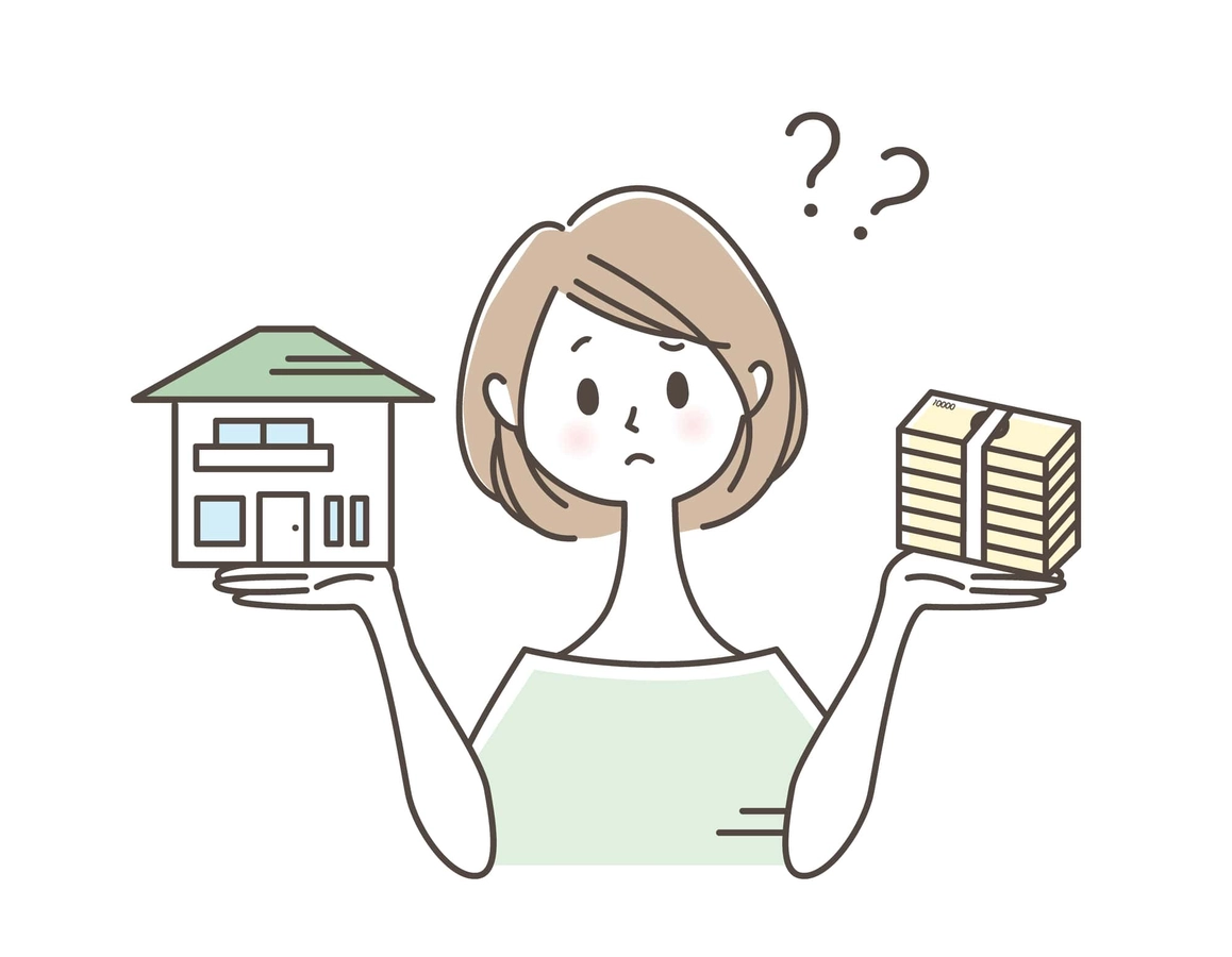 家とお金について悩む女性