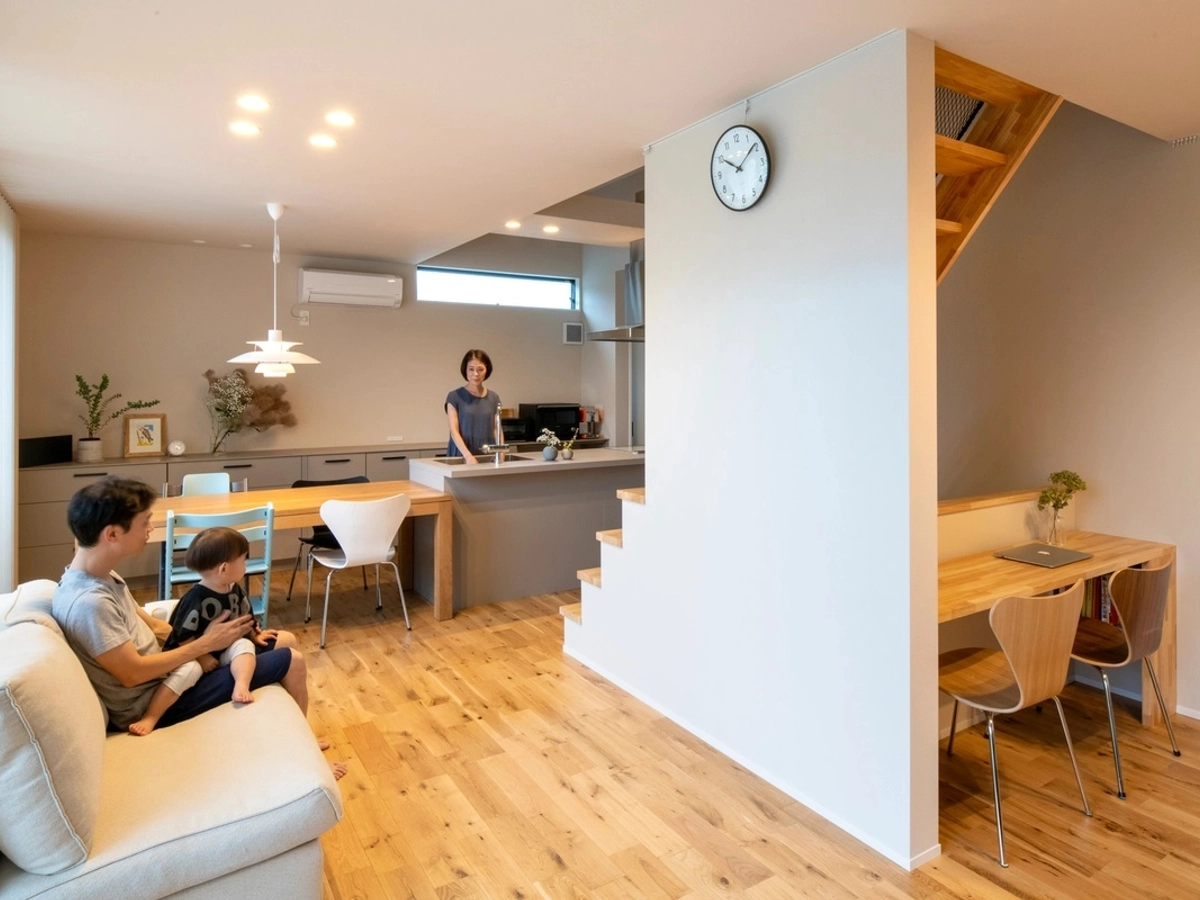 家族を見守りながら家事できる家