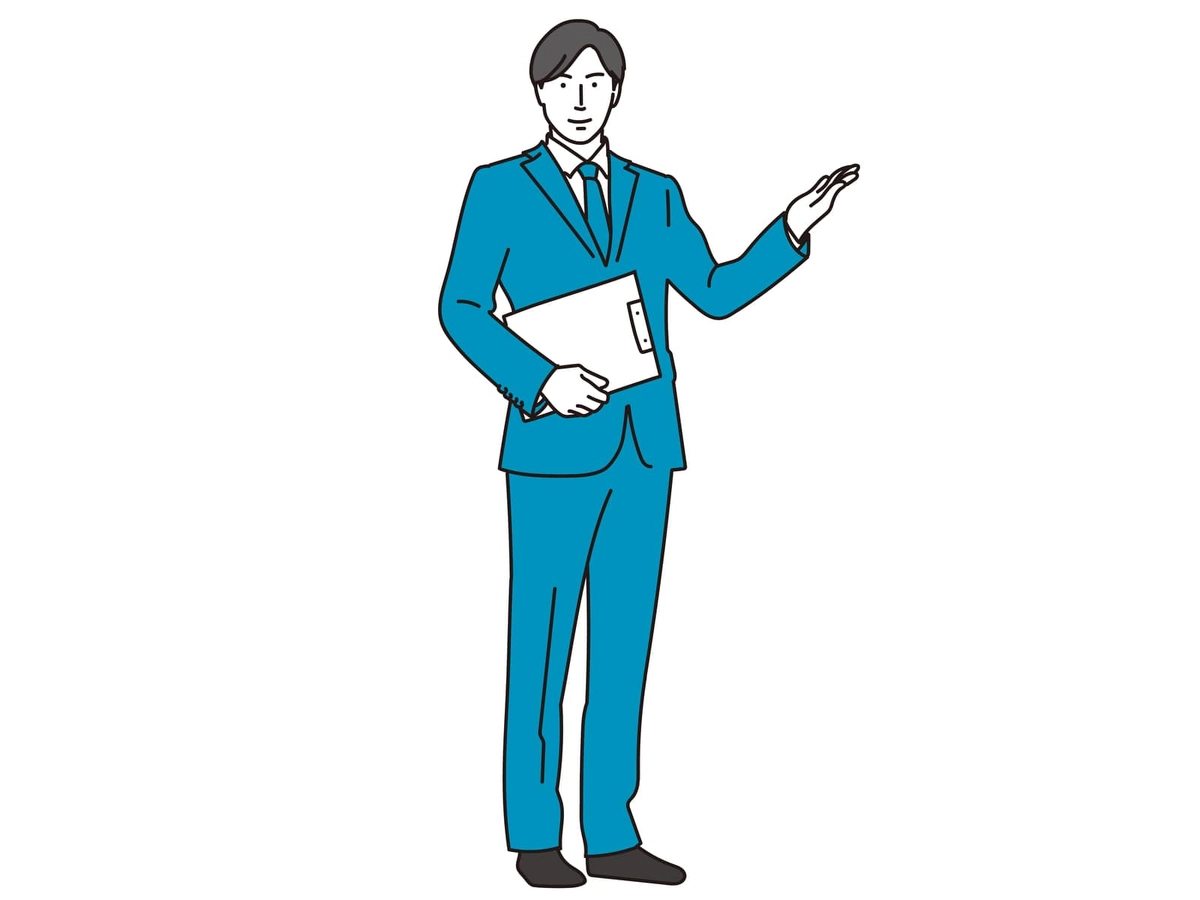 案内をするビジネスマン
