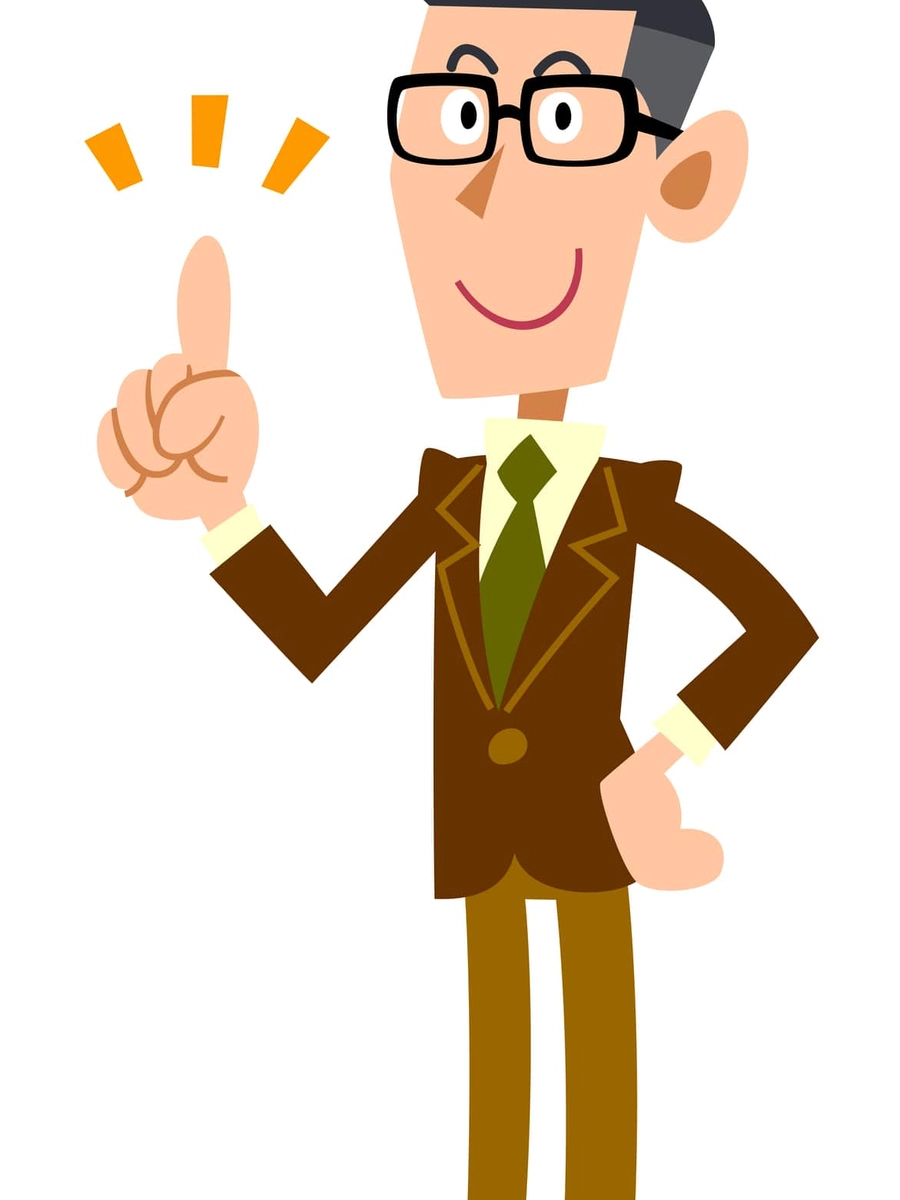 要点を解説する茶色のジャケット着用の男性