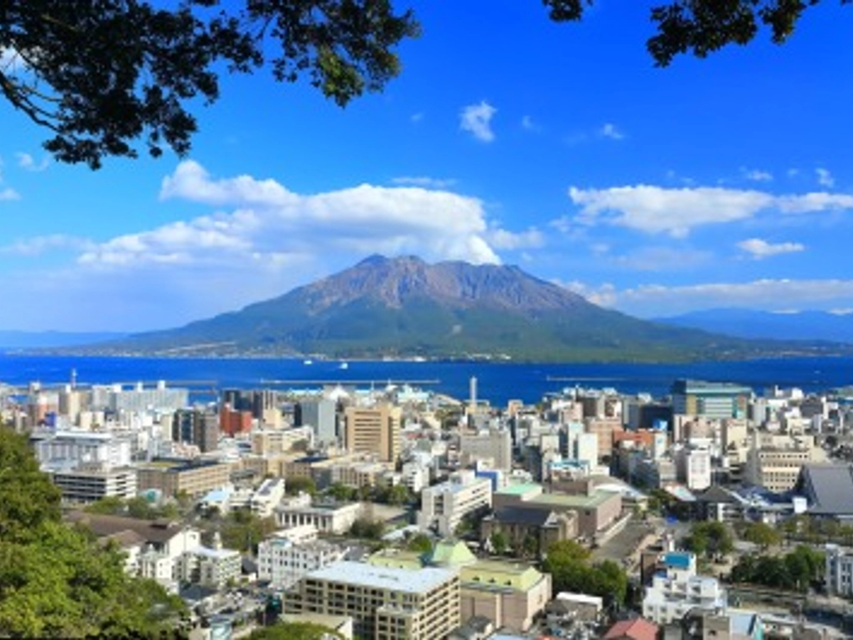 【鹿児島県】城山公園展望台から見た桜島