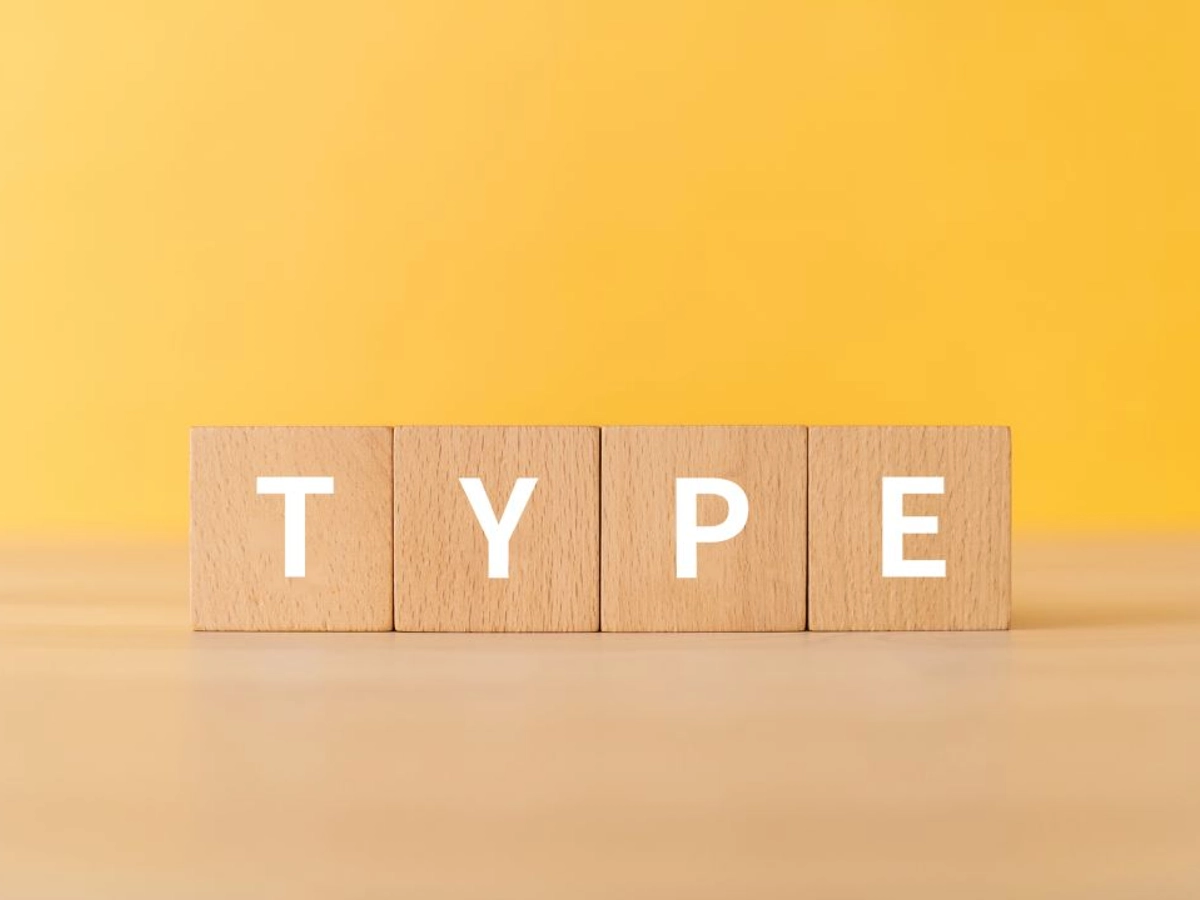 タイプと書かれたブロック