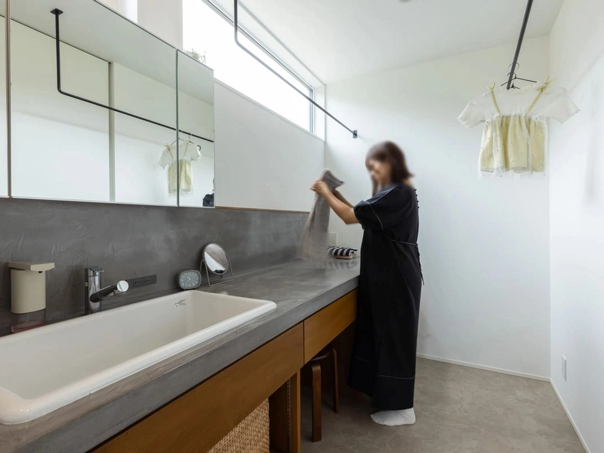 アイロンがけもできる洗面台