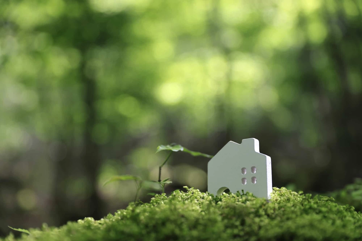 森の中の住宅模型