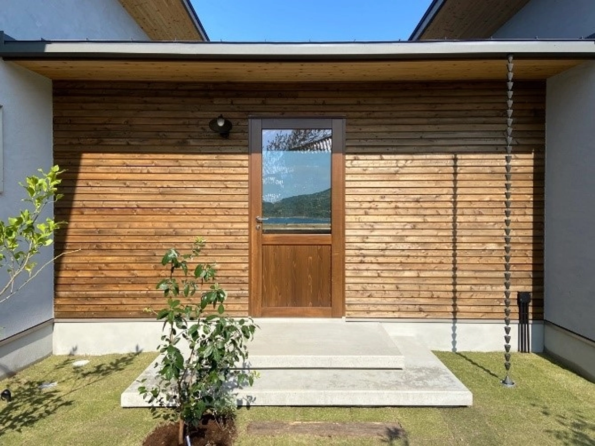 統一感がある木目の玄関