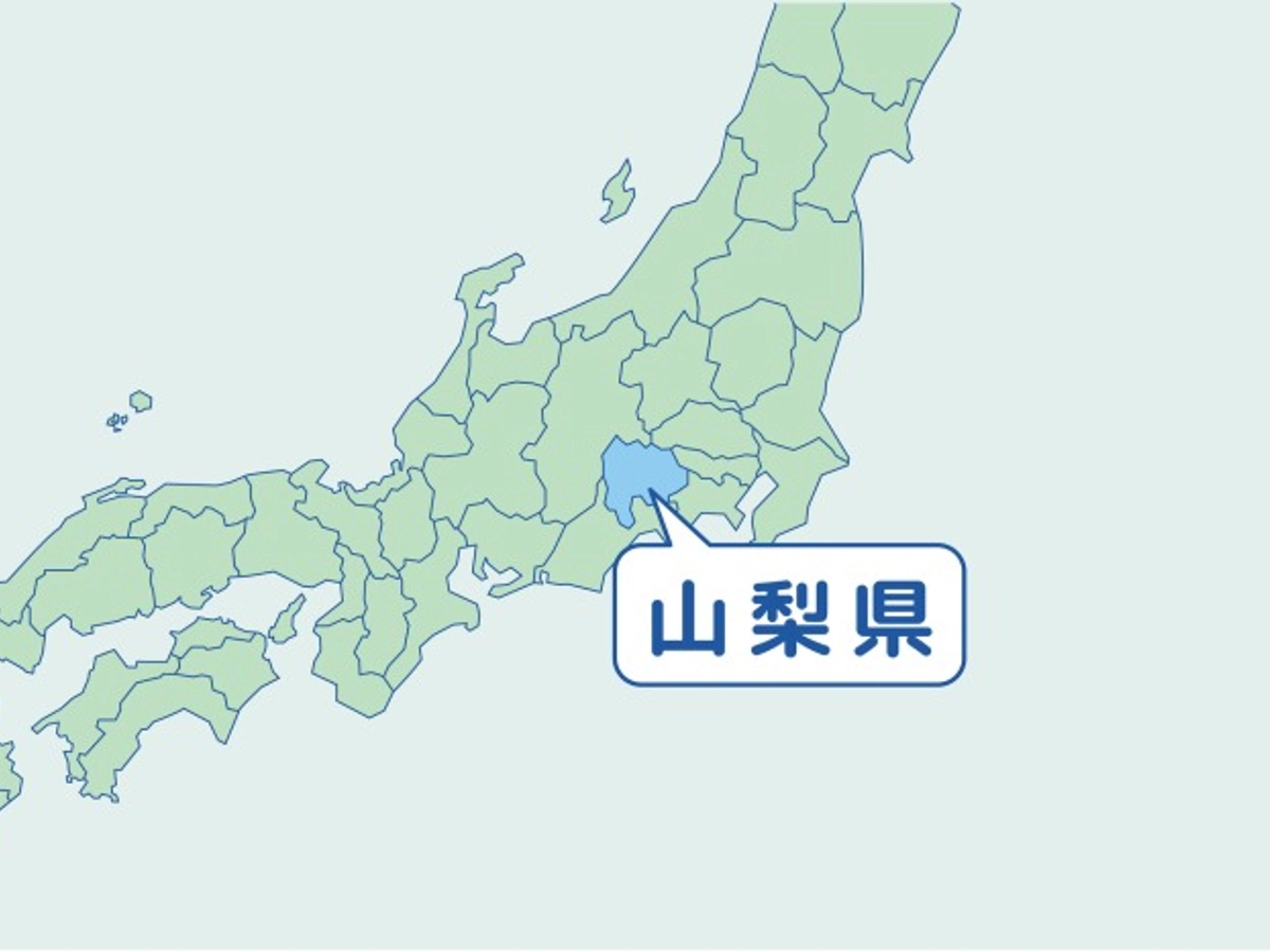 山梨県の地図
