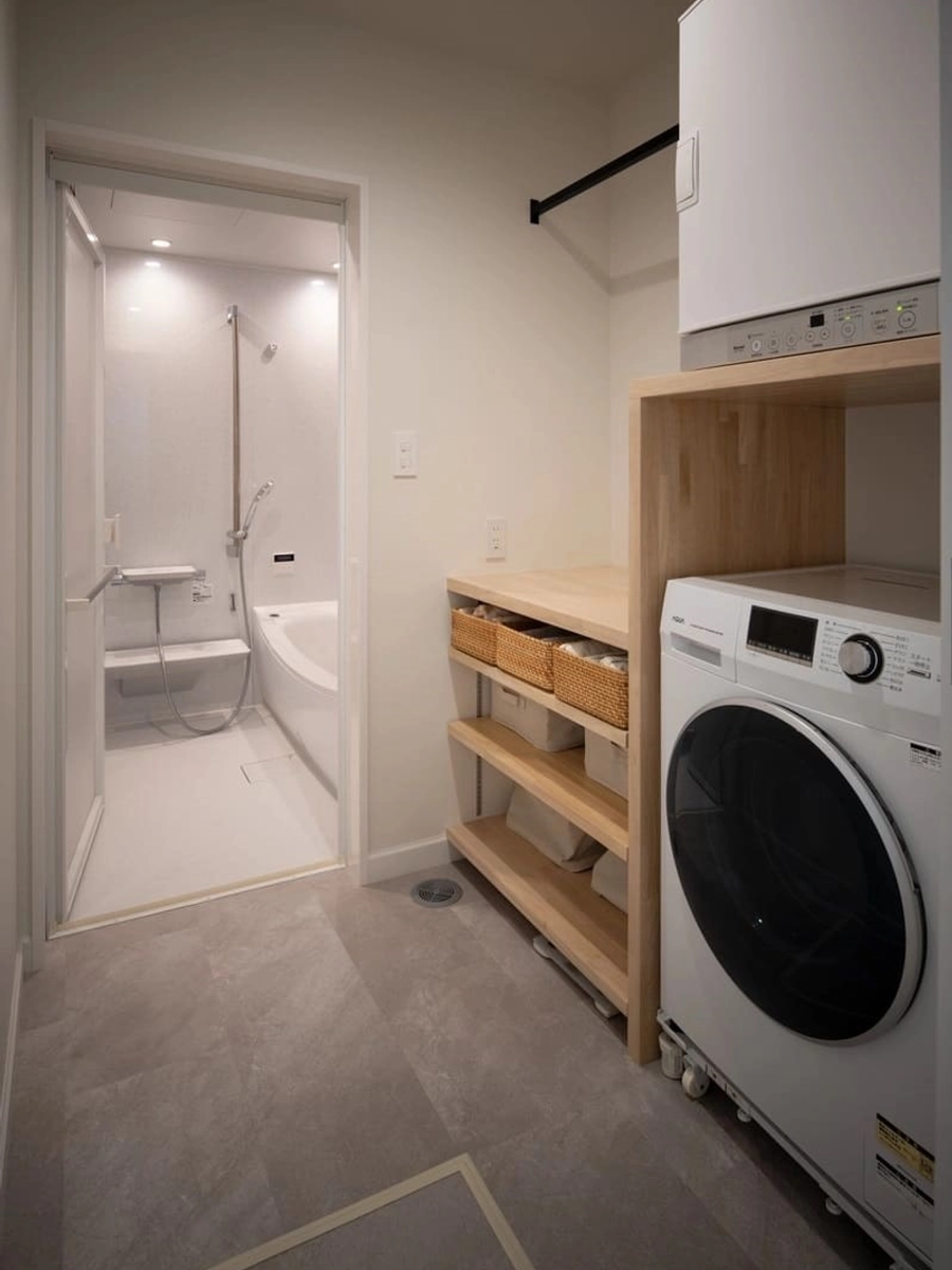 洗濯・乾燥・収納が一気にできる脱衣所兼洗濯室