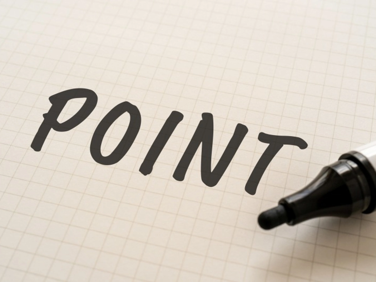 ポイントと書かれた紙