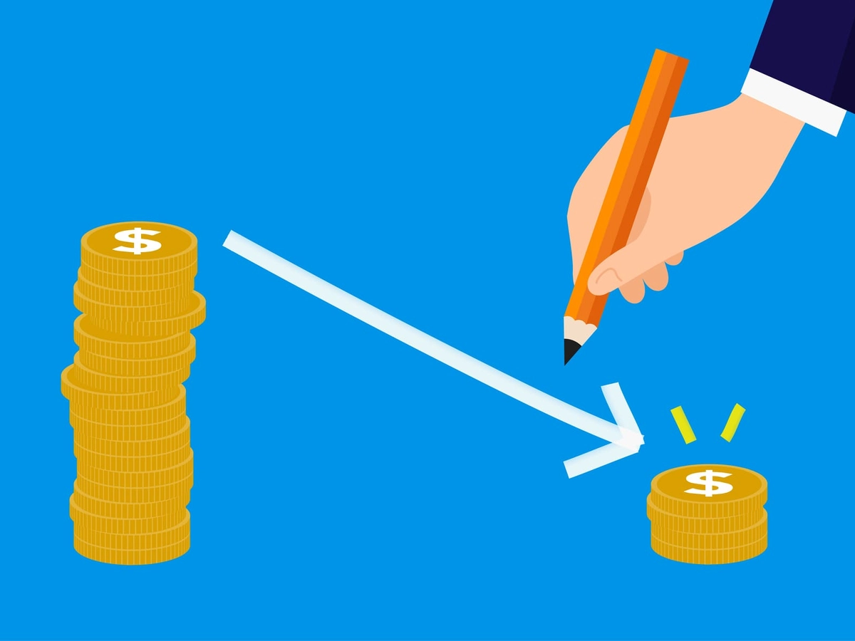 コストダウンのイラスト