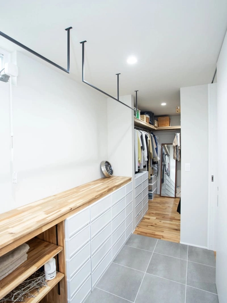 ランドリースペースとファミリークローゼット