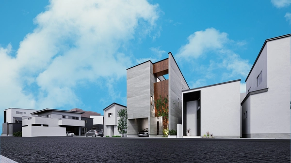 【新潟市中央区】中庭のある3階建の家