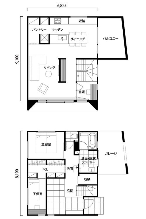 鷲津モデルハウス平面図