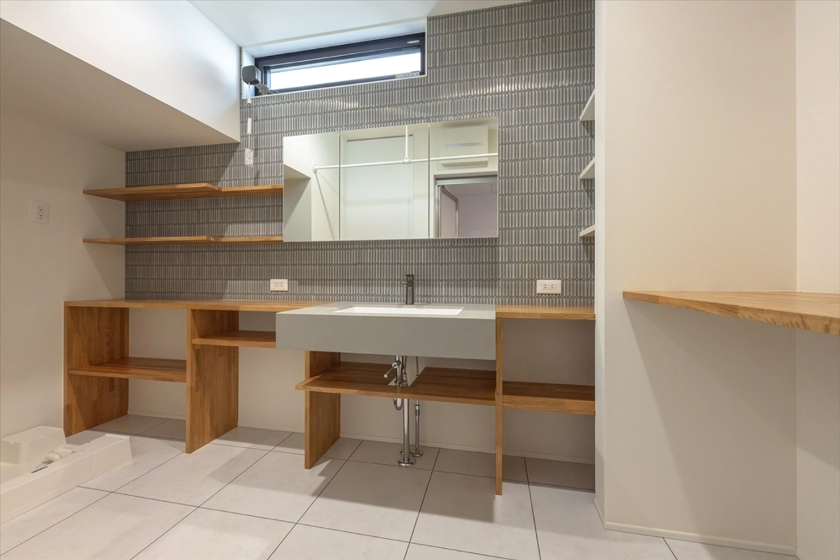 「ゆとり」のある家の洗面所