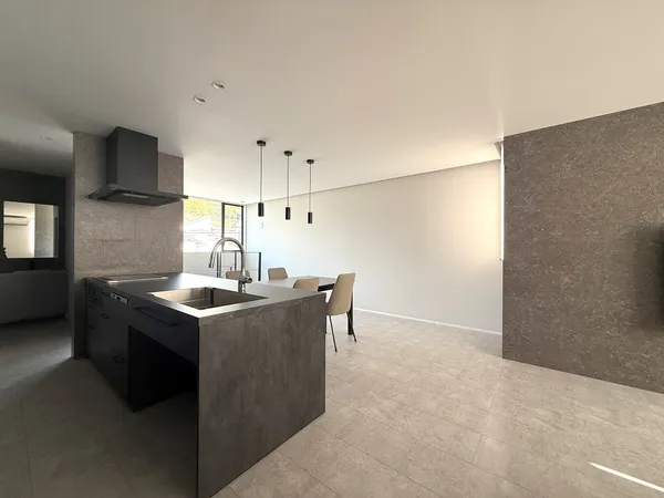 光を設計した2階リビングの家のダイニング・キッチン