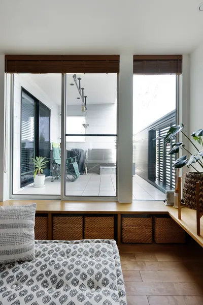 趣味時間を満喫できるサーファーズハウスのバルコニー