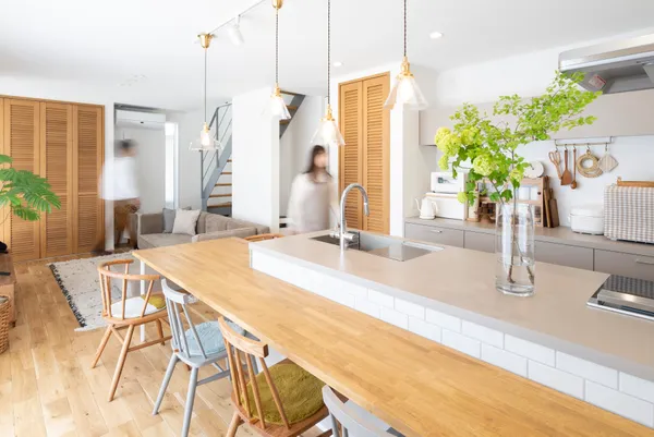 パン教室のある二世帯住宅のダイニング・キッチン