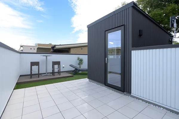 スカイガーデンのある 光があふれる家のバルコニー・庭・中庭・屋上