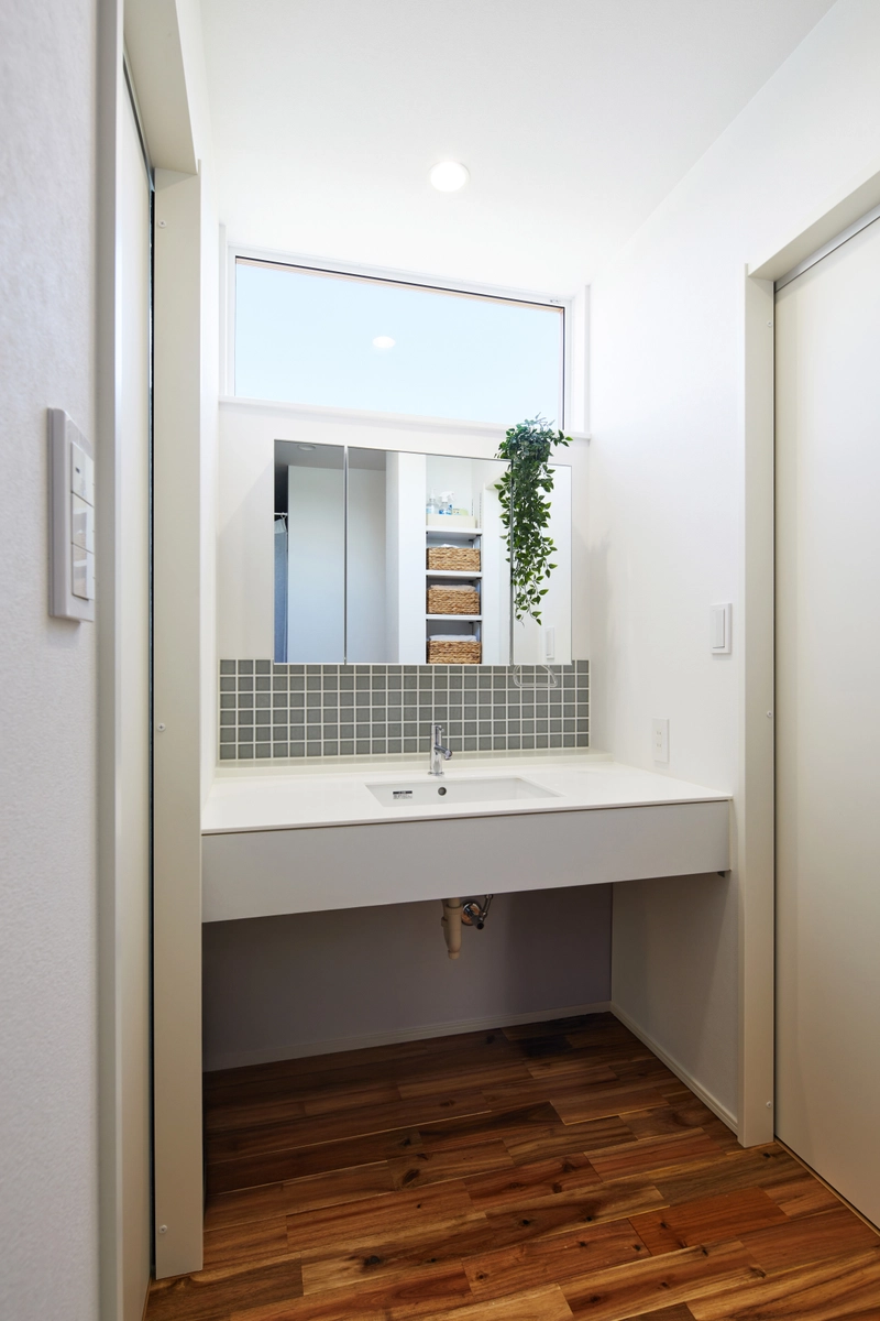 家族が自然と集う“ちょうどいい”平屋の洗面所