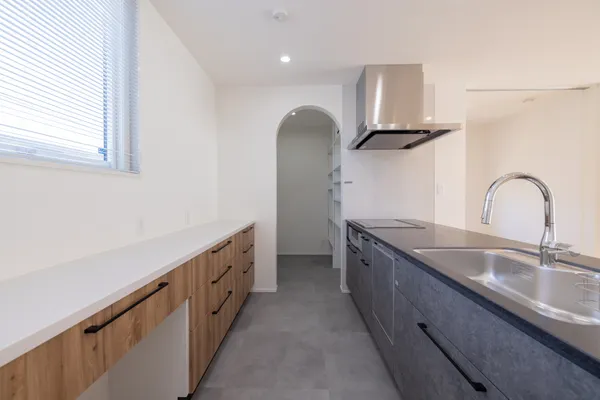 「KURA」のある家のキッチン