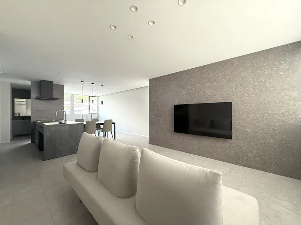 光を設計した2階リビングの家のリビング