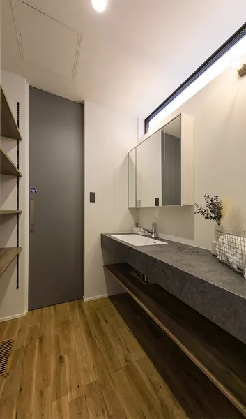 ウチで過ごす時間も良いなと思える家の洗面所