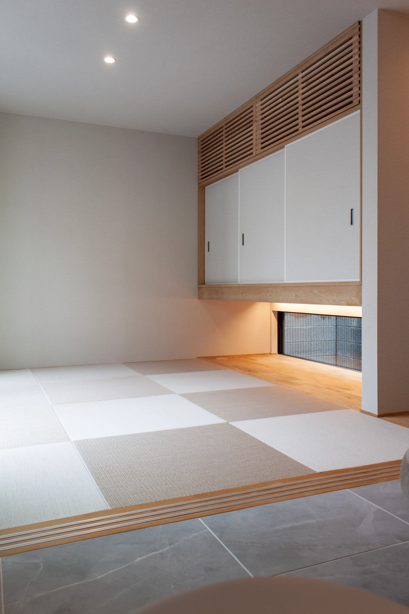 都市に溶け込むプライベートリゾートの和室・畳スペース